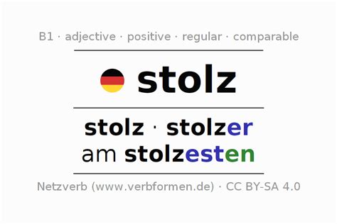 englisch stolz|declension stolz.